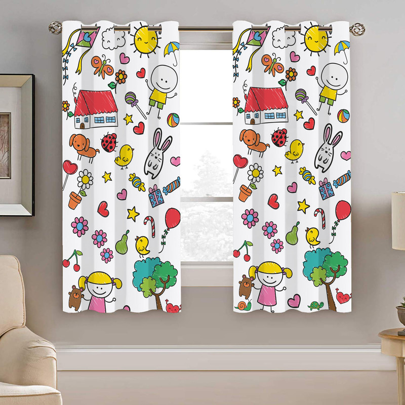 پرده نیروانا طرح کودک مدل مخمل کد 8064 سایز 140×200 سانتی متر