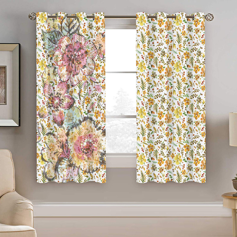 پرده نیروانا طرح گل مدل مخمل کد 4398 سایز 140×200 سانتی متر