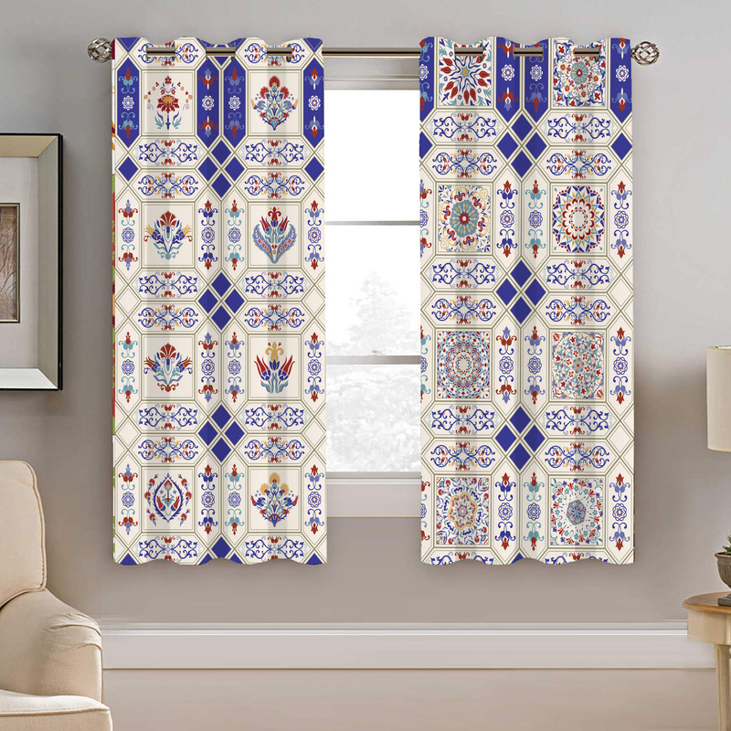 پرده نیروانا طرح سنتی مدل مخمل کد 4401 سایز 140×200 سانتی متر