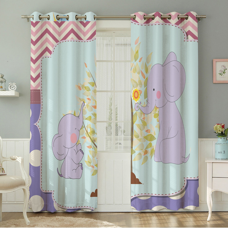 پرده نیروانا طرح کودک  مدل هازان کد 8173 سایز 140×280 سانتی متر