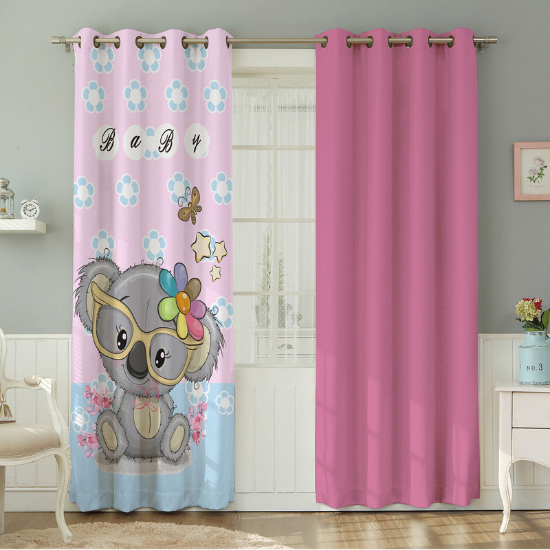 پرده نیروانا طرح کودک  مدل هازان کد 8243 سایز 140×280 سانتی متر