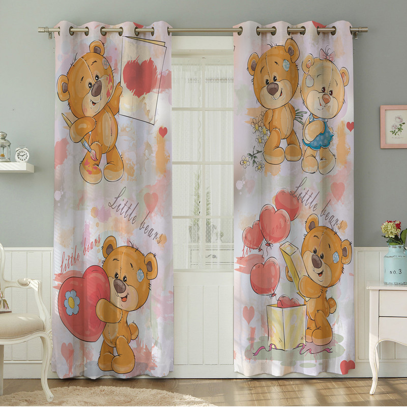 پرده نیروانا طرح کودک   مدل هازان کد 8218 سایز 140×280 سانتی متر