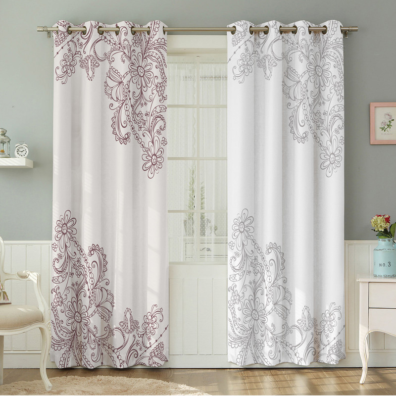 پرده نیروانا طرح   سنتی مدل هازان کد 4055 سایز 140×280 سانتی متر