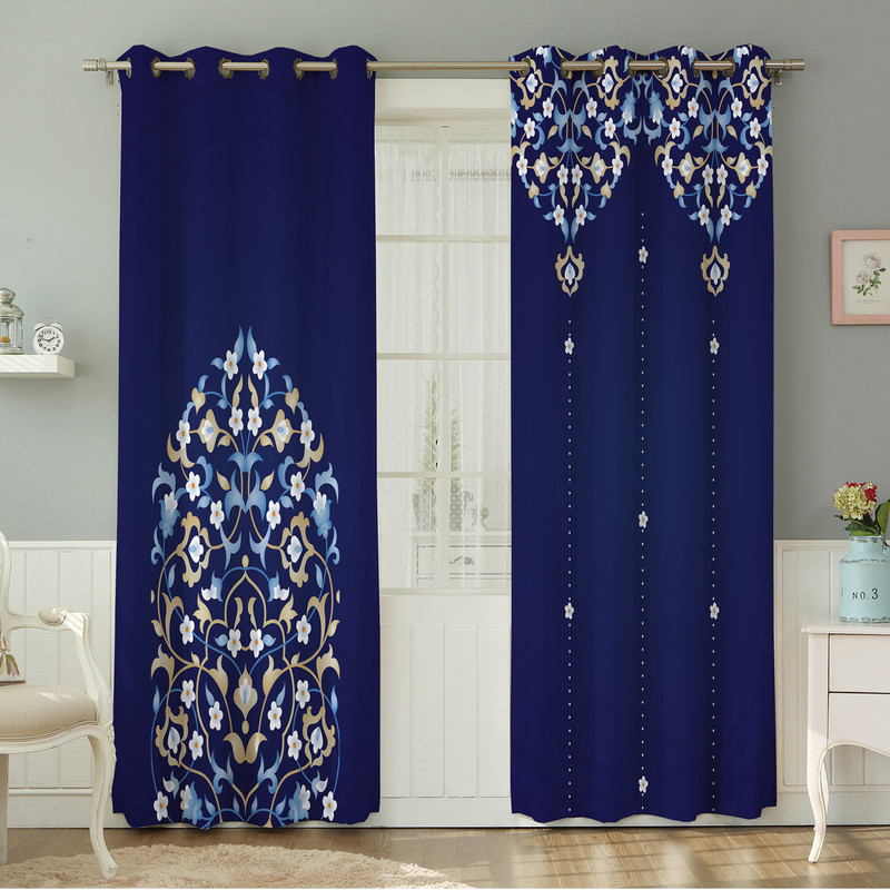 پرده نیروانا طرح  سنتی مدل هازان کد 4051 سایز 140×280 سانتی متر