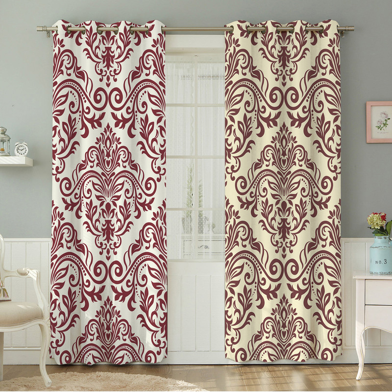 پرده نیروانا طرح سنتی  مدل هازان کد 4056 سایز 140×280 سانتی متر