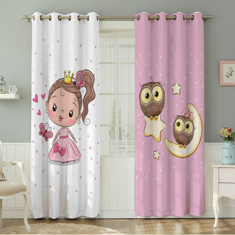 پرده نیروانا طرح  کودک مدل هازان کد 4116 سایز 140×280 سانتی متر