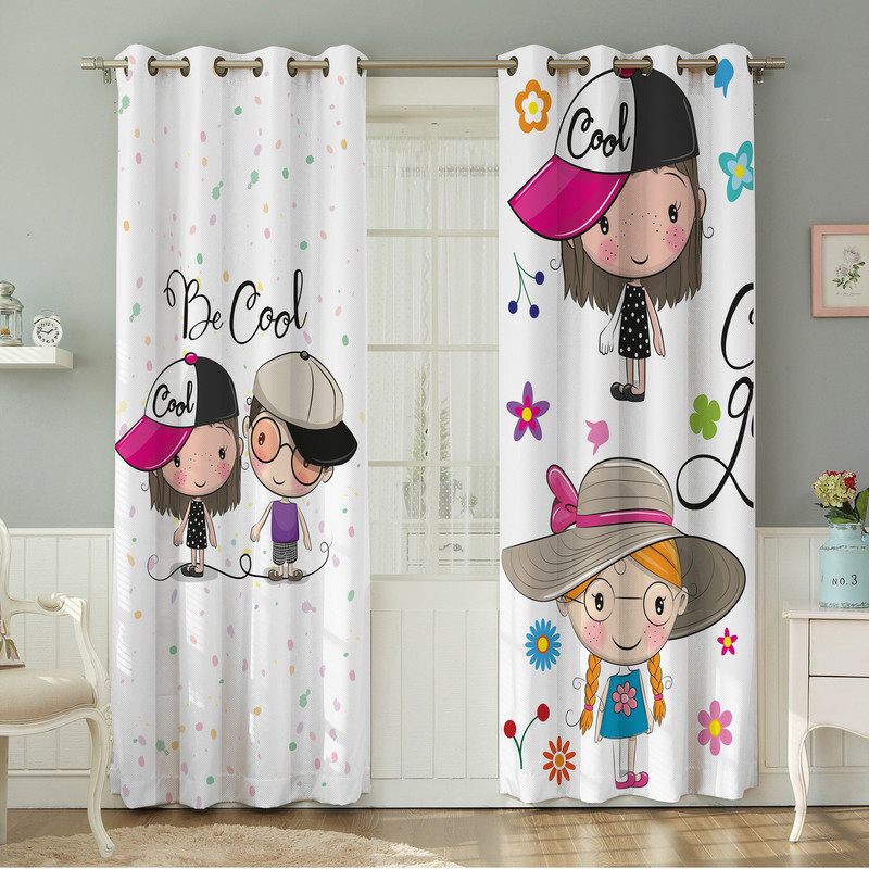 پرده نیروانا طرح کودک  مدل هازان کد 4138 سایز 140×280 سانتی متر