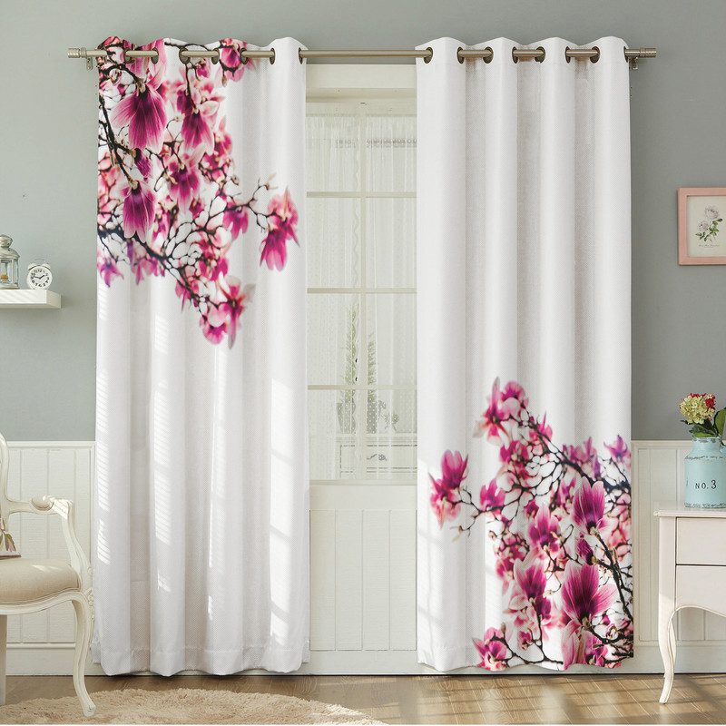 پرده نیروانا طرح گل  مدل هازان کد 8668 سایز 140×280 سانتی متر