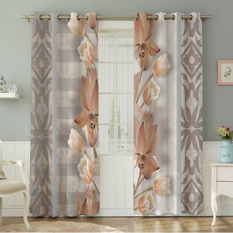 پرده نیروانا طرح مدرن  مدل هازان کد 8672 سایز 140×280 سانتی متر