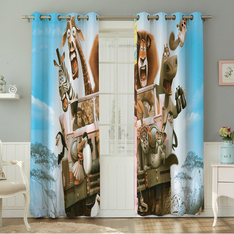 پرده نیروانا طرح کودک مدل هازان کد 8855 سایز 140×280 سانتی متر