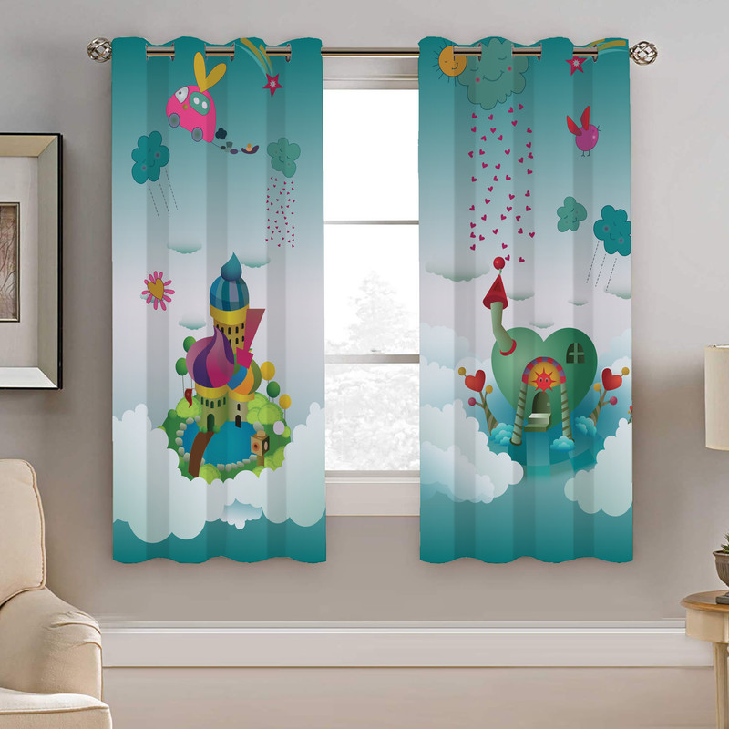 پرده نیروانا طرح کودک مدل هازان کد 8630 سایز 140×200 سانتی متر