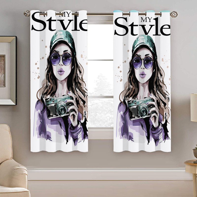 پرده نیروانا طرح مای استایل مدل هازان کد 8581 سایز 140×200 سانتی متر