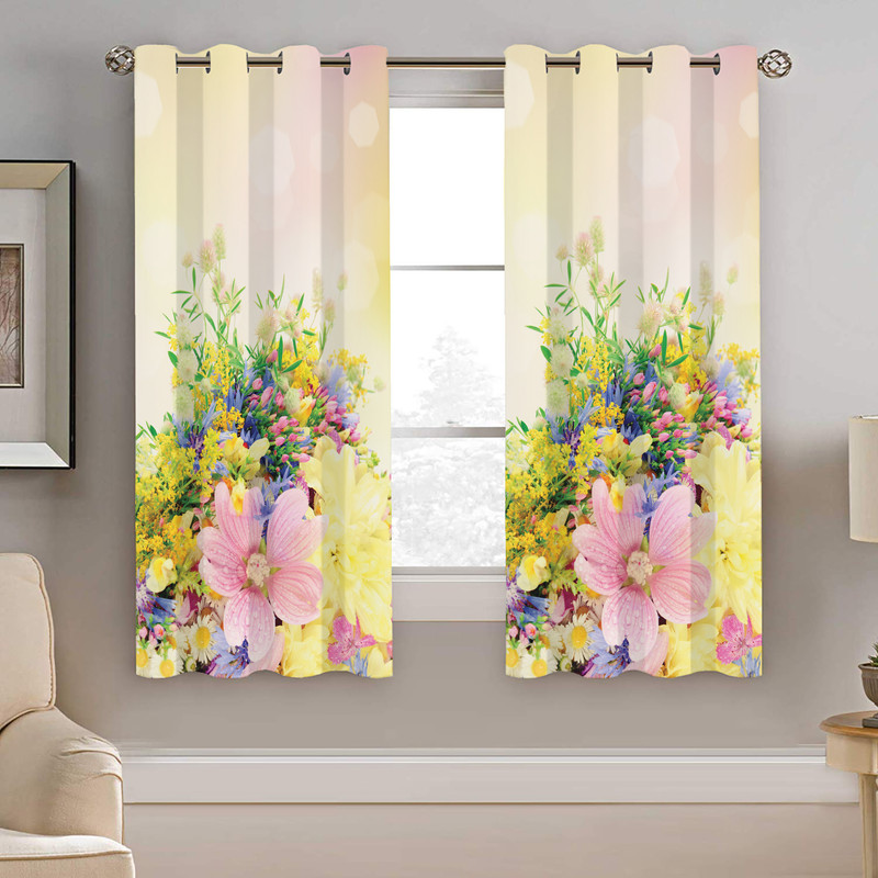 پرده نیروانا طرح گل مدل هازان کد 8657 سایز 140×200 سانتی متر