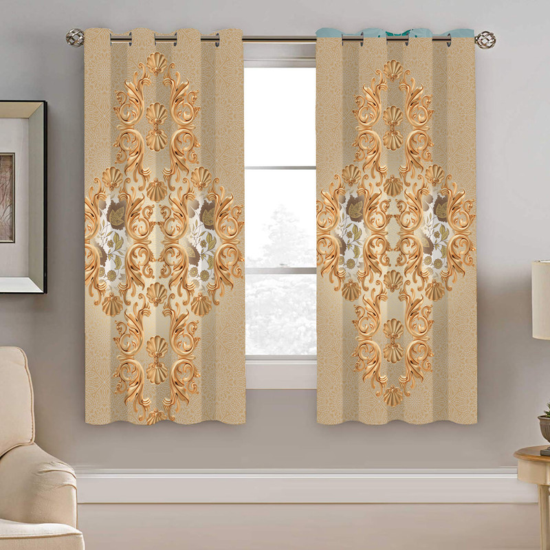 پرده نیروانا طرح سنتی مدل هازان کد 8685 سایز 140×200 سانتی متر