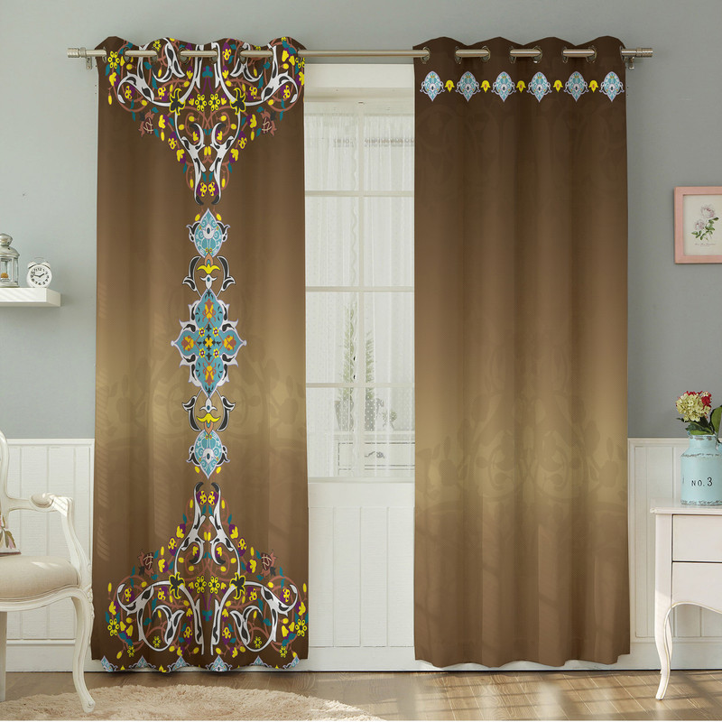 پرده نیروانا طرح  سنتی مدل مخمل کد 5256سایز 140×280 سانتی متر