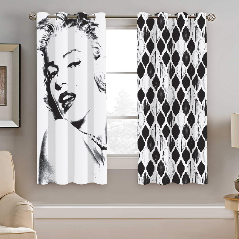 پرده نیروانا طرح چهره  مدل هازان کد 8073    سایز 140×200 سانتی متر