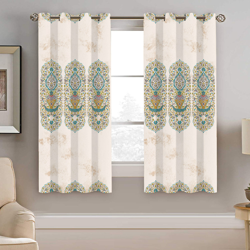 پرده نیروانا طرح  سنتی مدل هازان کد 8089  سایز 140×200 سانتی متر