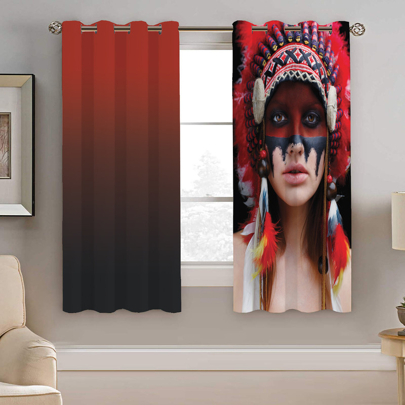 پرده نیروانا طرح چهره  مدل هازان کد 4936 سایز 140×200 سانتی متر