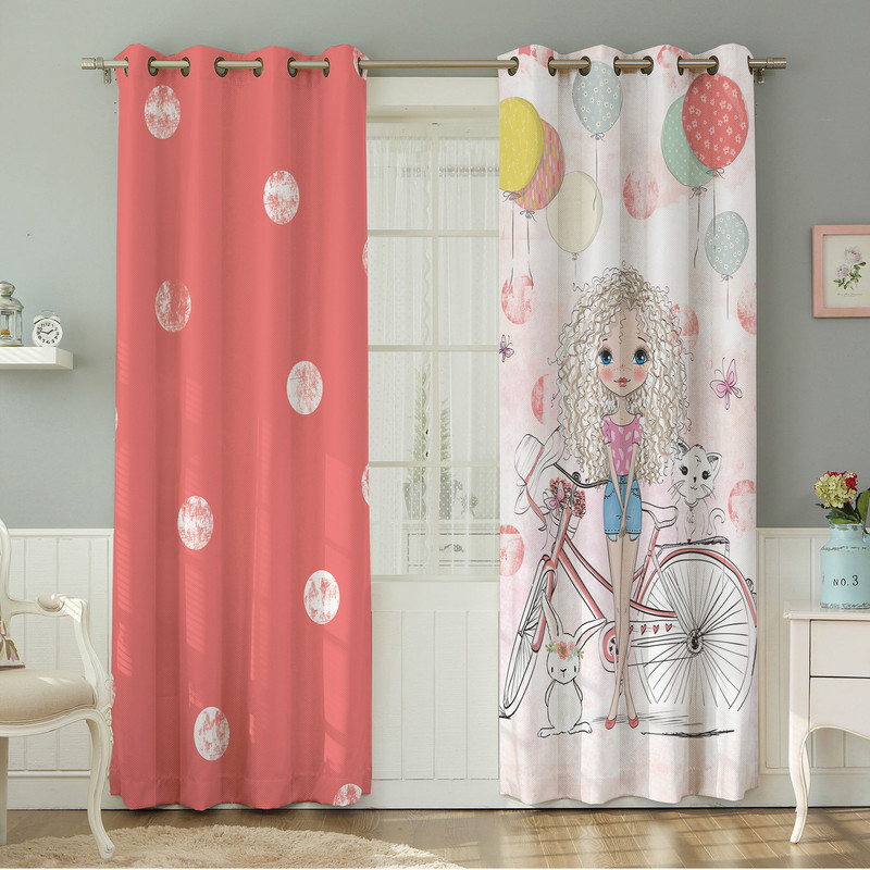 پرده نیروانا طرح کودک  مدل مخمل کد 8305سایز 140×280 سانتی متر