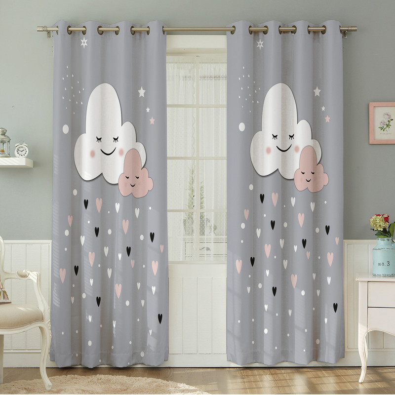 پرده نیروانا طرح کودک  مدل مخمل کد 8291 سایز 140×280 سانتی متر