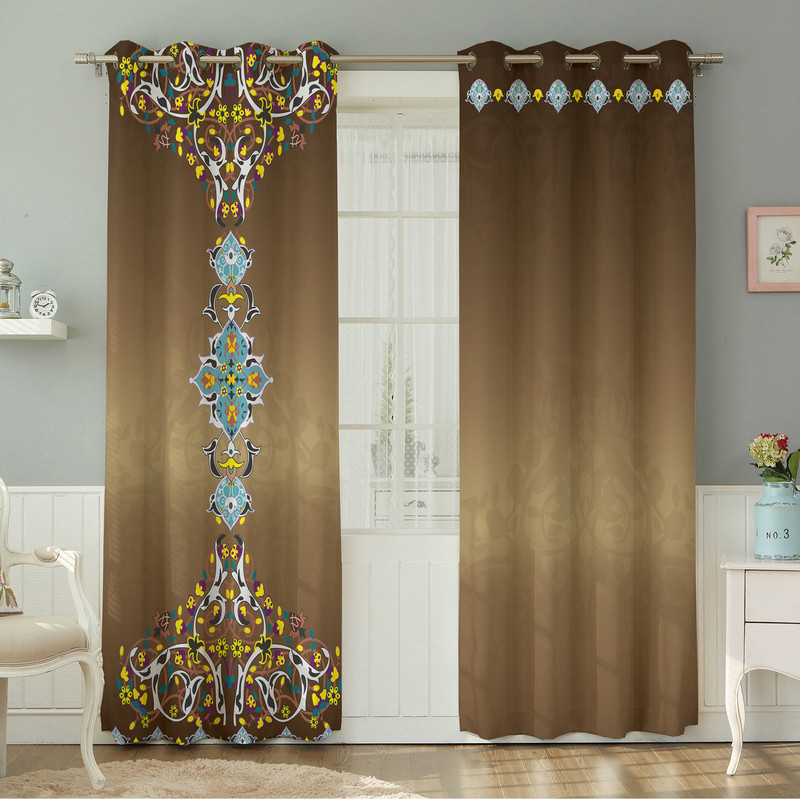 پرده نیروانا طرح   سنتی مدل مخمل کد 5256 سایز 140×280 سانتی متر