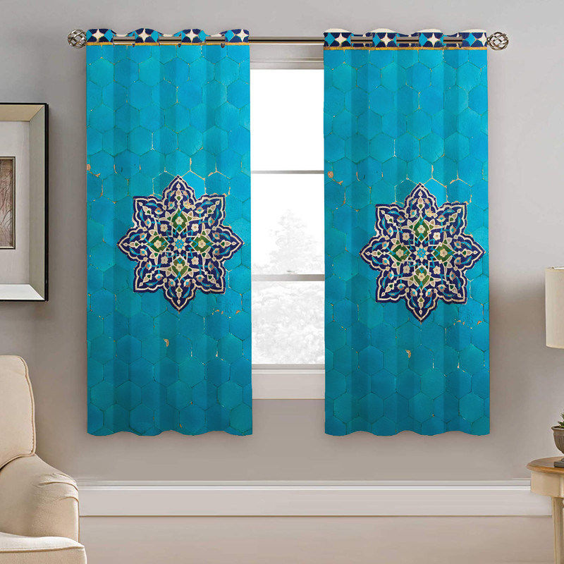 پرده نیروانا طرح سنتی مدل مخمل کد 8026 سایز 140×200 سانتی متر