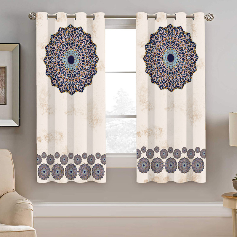 پرده نیروانا طرح سنتی مدل مخمل کد 8053 سایز 140×200 سانتی متر