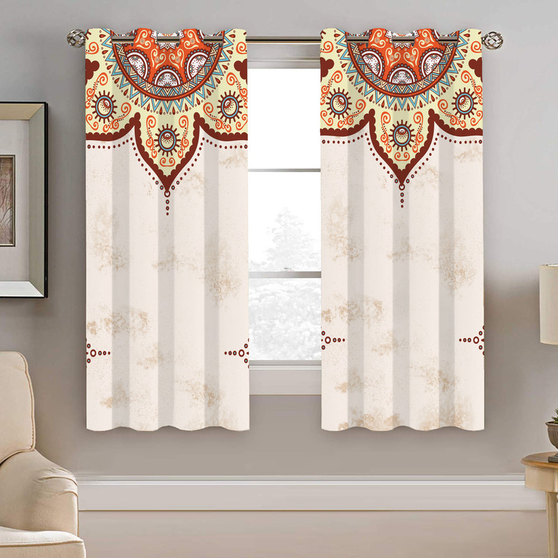 پرده نیروانا طرح سنتی مدل مخمل کد 8066 سایز 140×200 سانتی متر