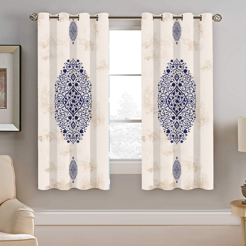 پرده نیروانا طرح سنتی مدل مخمل کد 8078 سایز 140×200 سانتی متر