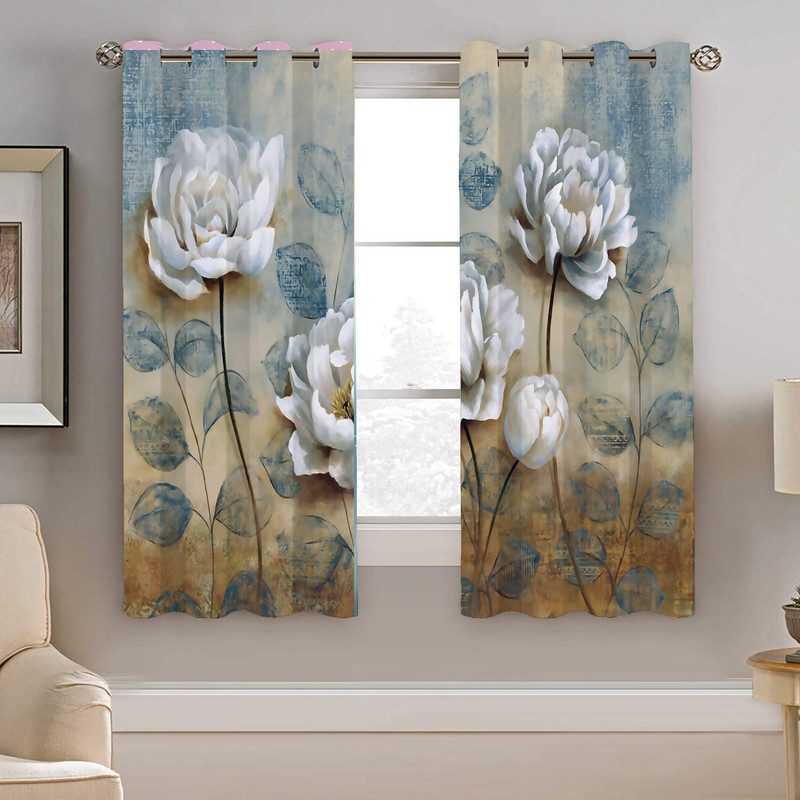 پرده نیروانا طرح گل مدل مخمل کد 8094 سایز 140×200 سانتی متر