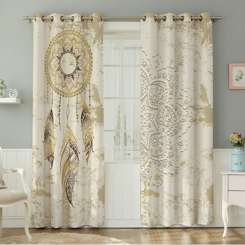 پرده نیروانا طرح سنتی  مدل هازان کد 9099 سایز 140×280 سانتی متر