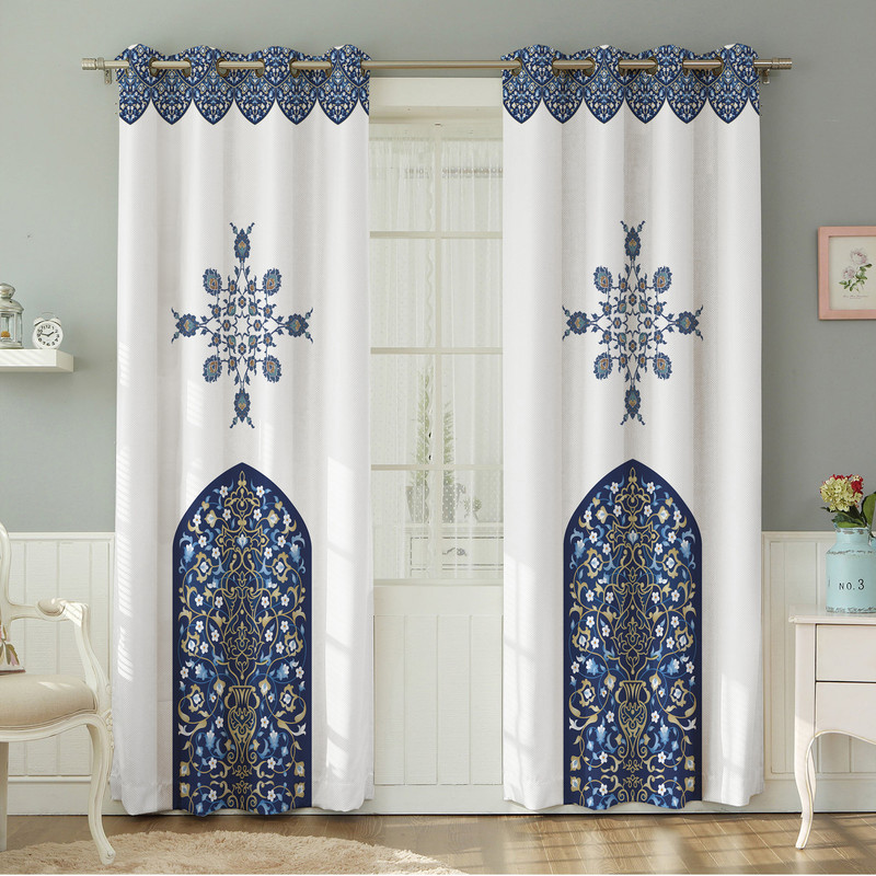 پرده نیروانا طرح سنتی  مدل هازان کد 9910 سایز 140×280 سانتی متر