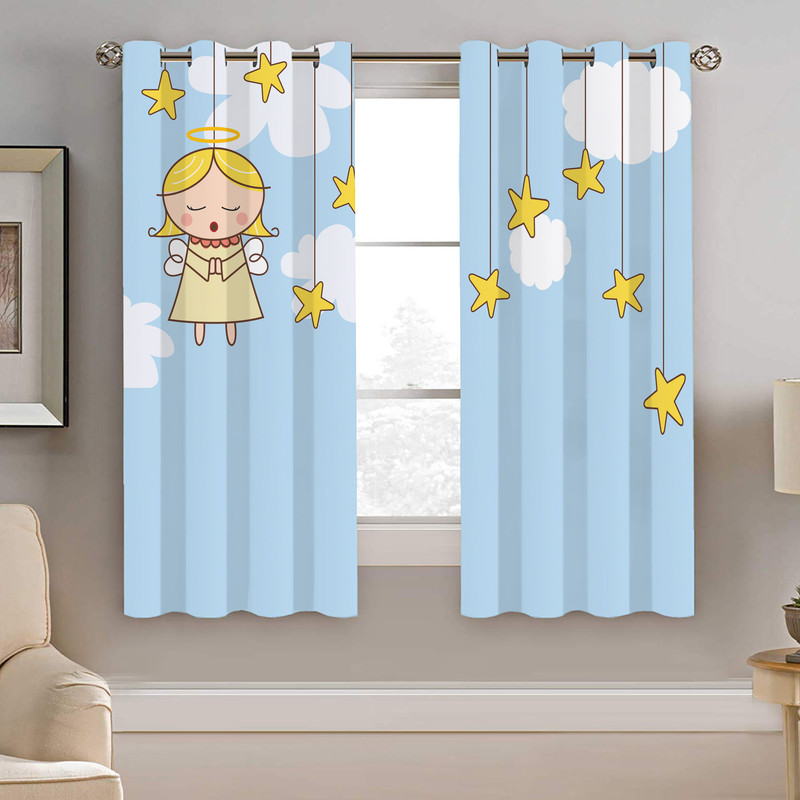 پرده نیروانا طرح پری کوچولو کودک مدل مخمل کد 8179 سایز 140×200 سانتی متر