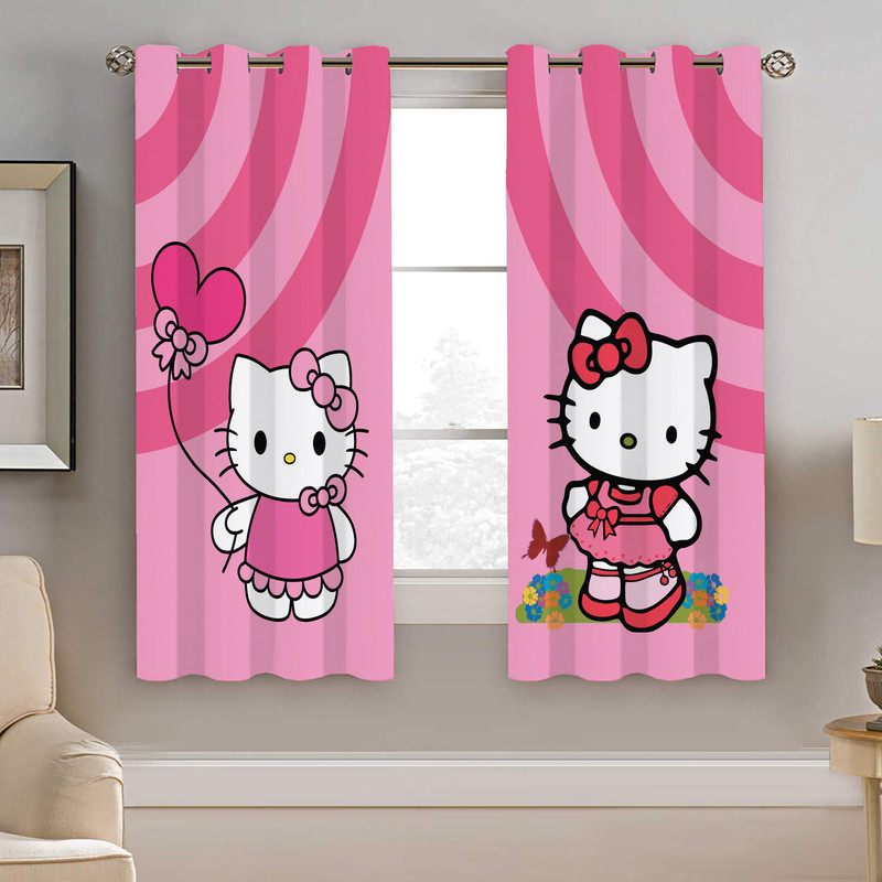 پرده نیروانا طرح گربه کودک مدل مخمل کد 8207 سایز 140×200 سانتی متر