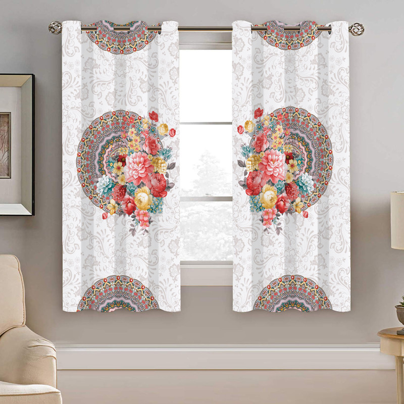 پرده نیروانا طرح سنتی مدل مخمل کد 4568 سایز 140×200 سانتی متر