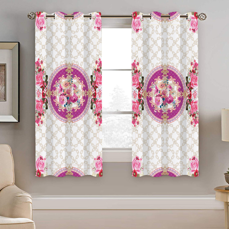 پرده نیروانا طرح سنتی مدل مخمل کد 4573 سایز 140×200 سانتی متر