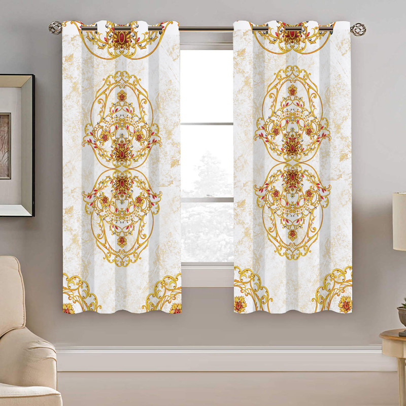 پرده نیروانا طرح سنتی مدل مخمل کد 4581 سایز 140×200 سانتی متر