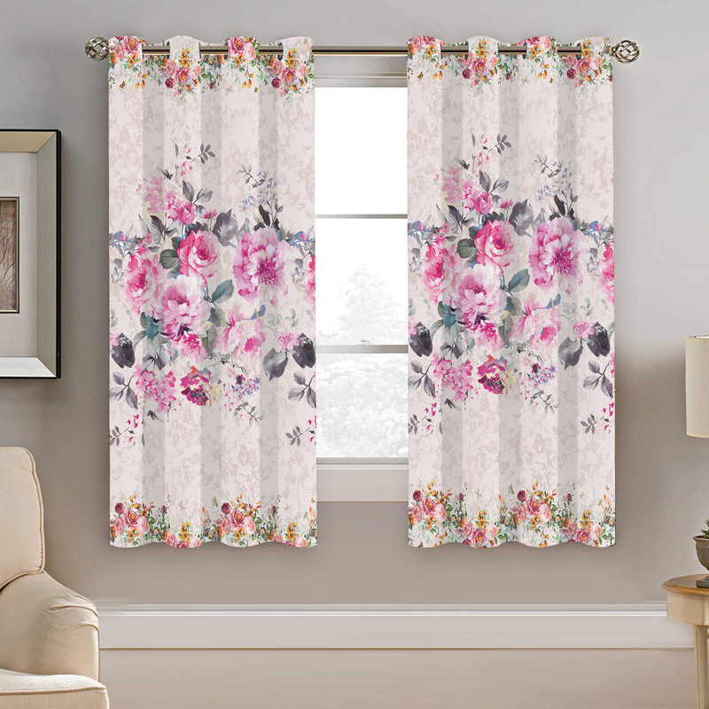 پرده نیروانا طرح گل مدل مخمل کد 4588 سایز 140×200 سانتی متر