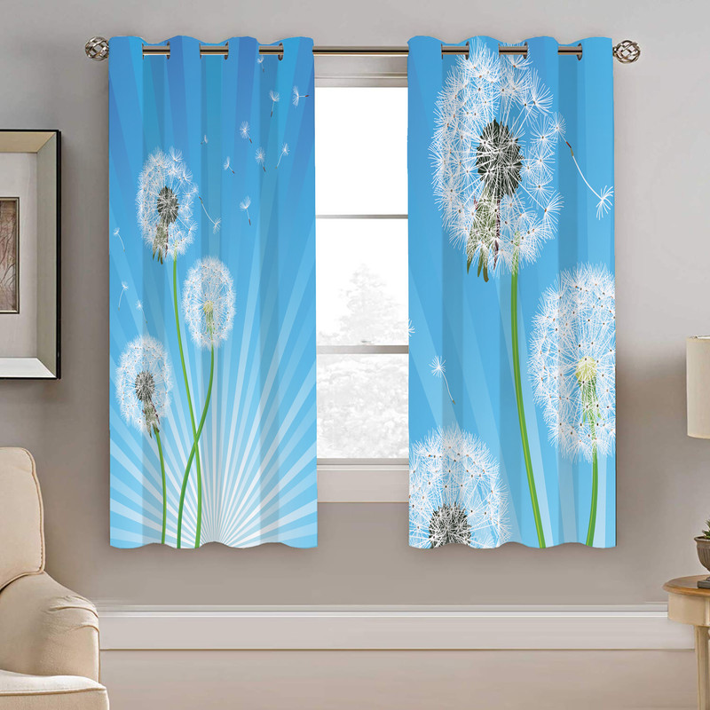 پرده نیروانا طرح قاصدک مدل مخمل کد 4338 سایز 140×200 سانتی متر