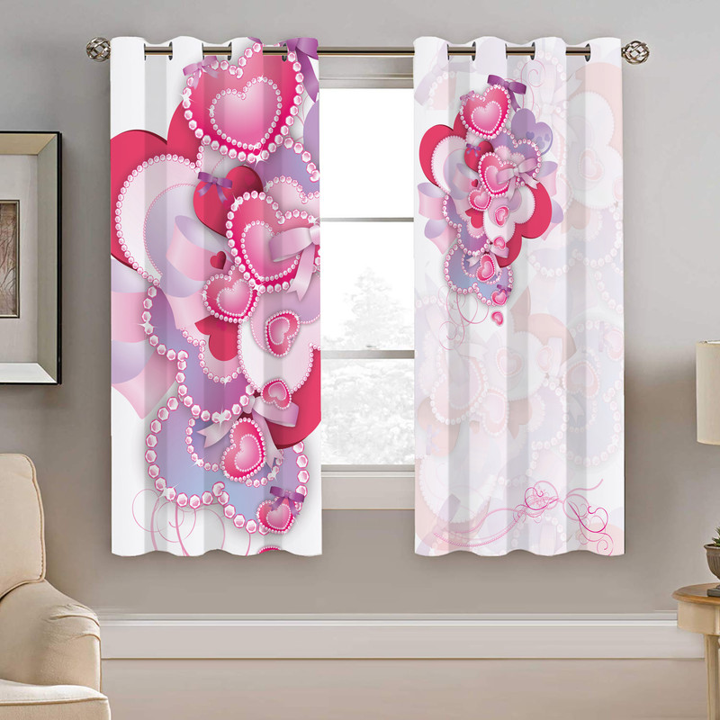 پرده نیروانا طرح دخترونه مدل مخمل کد 4342 سایز 140×200 سانتی متر