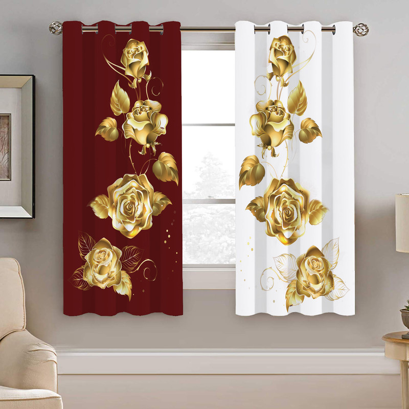 پرده نیروانا طرح گل مدل هازان کد 8691 سایز 140×200 سانتی متر