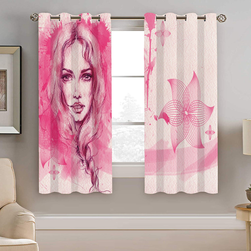 پرده نیروانا طرح چهره مدل هازان کد 8517 سایز 140×200 سانتی متر