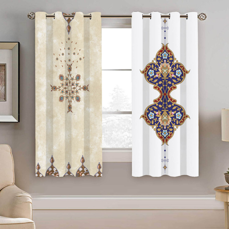 پرده نیروانا طرح سنتی مدل مخمل کد 4052 سایز 140×200 سانتی متر