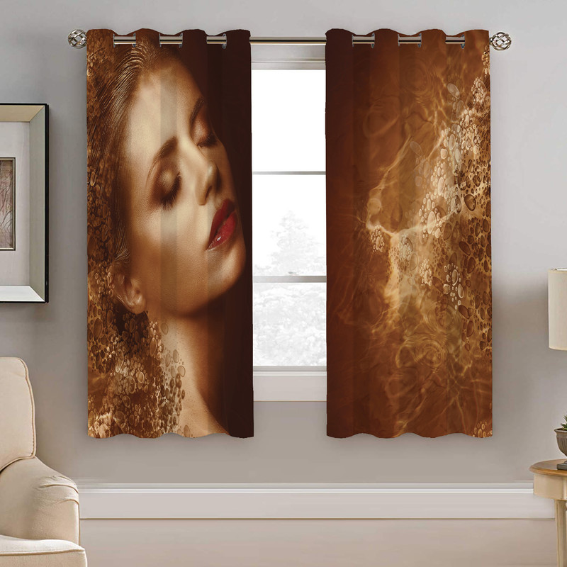 پرده نیروانا طرح چهره مدل مخمل کد 4688 سایز 140×200 سانتی متر