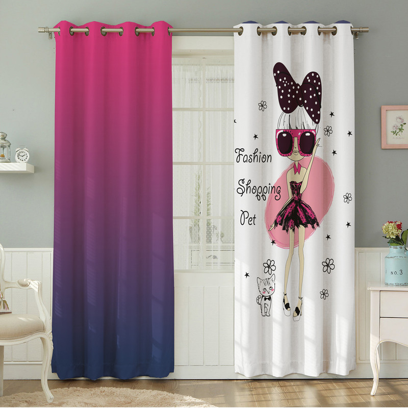 پرده نیروانا طرح کودک  مدل هازان کد 8378 سایز 140×280 سانتی متر