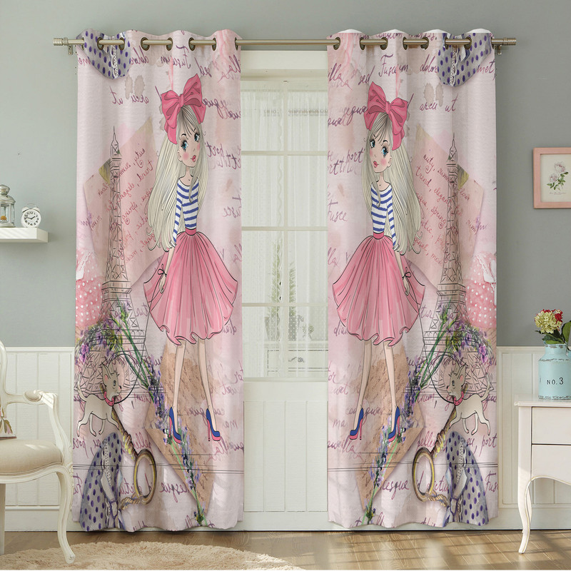 پرده نیروانا طرح  کودک مدل هازان کد 8384 سایز 140×280 سانتی متر