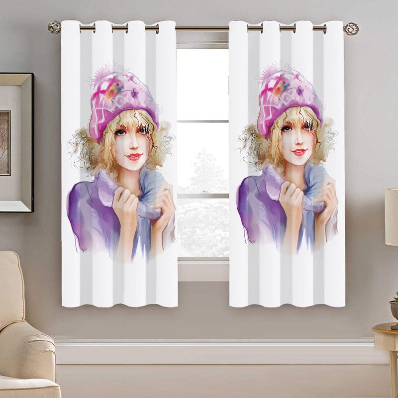 پرده نیروانا طرح  چهره مدل هازان کد 4084 سایز 140×200 سانتی متر