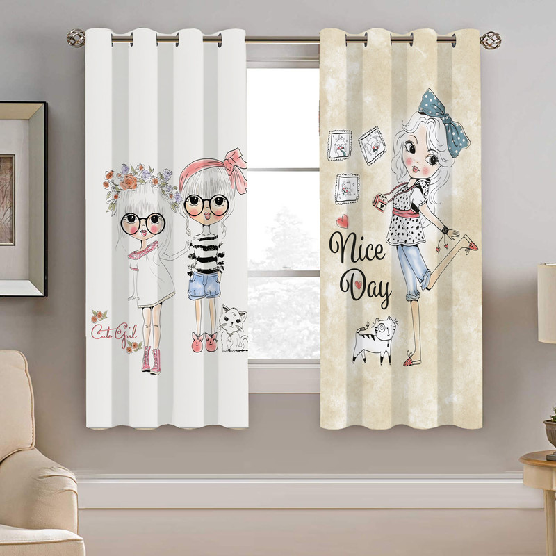 پرده نیروانا طرح   کودک مدل هازان کد 4080 سایز 140×200 سانتی متر