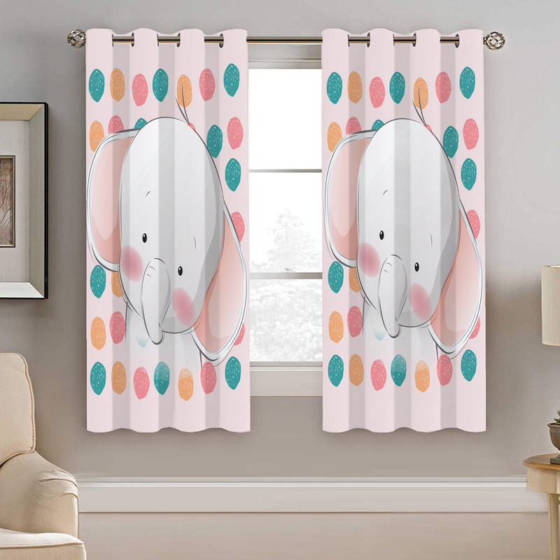 پرده نیروانا طرح فیل مدل مخمل کد 5087 سایز 140×200 سانتی متر