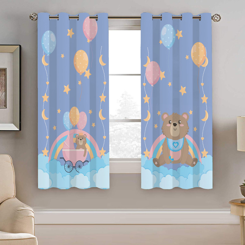 پرده نیروانا طرح کودک مدل مخمل کد 4986 سایز 140×200 سانتی متر